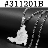 Anniyo NEW Sint Maarten and Saint-Martin Island Pendant Necklaces for Women Men Saint Martin SXM Jewelry Stainless Steel #311201