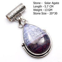 Genuine Labradorite Amazonite Turquoise Agate  Pendant
