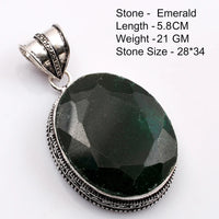 Genuine  Emerald  Pendant Women Jewelry gift