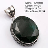 Genuine  Emerald  Pendant Women Jewelry gift