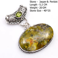 Genuine Turquoise Labradorite Jasper Agate  Pendant