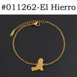 Anniyo 18CM+4CM Spain Tenerife Lanzarote Palma Gomera Fuerteventura El Hierro Map Bracelets for Women Jewelry Bangle #367421