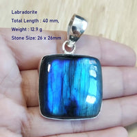Genuine Labradorite  Pendant Women Jewelry gift