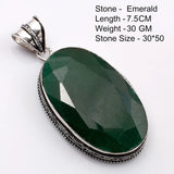 Genuine  Emerald  Pendant Women Jewelry gift