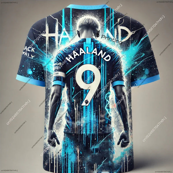 New arrivals Men Summer Football Jersey Tshirt Haaland No. 9 Special Football Jersey Outdoor Sports Short Sleeves Fan Jersey Kit