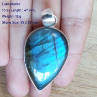 Genuine Labradorite  Pendant Women Jewelry gift