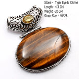 Genuine Turquoise Labradorite Jasper Agate  Pendant