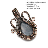 Genuine Copper Wire Wrap  Labradorite Azurite SnowFlake Agate Turquoise Lapis Sapphire Tiger Eye Pendant