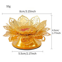 Ghee Lamp Holder Oil Lamp Dish Dimmable Buddhist Alloy Butter Lamp Holder for Living Room Home Desktop Decoration Ornament