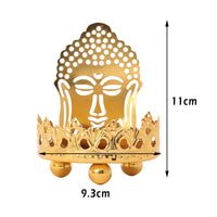 Ghee Lamp Holder Oil Lamp Dish Dimmable Buddhist Alloy Butter Lamp Holder for Living Room Home Desktop Decoration Ornament