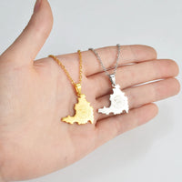 Anniyo NEW Sint Maarten and Saint-Martin Island Pendant Necklaces for Women Men Saint Martin SXM Jewelry Stainless Steel #311201