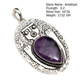 Genuine Labradorite Turquoise Agate Jasper Pendant