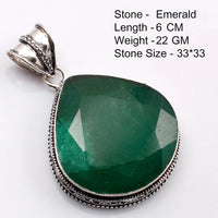 Genuine  Emerald  Pendant Women Jewelry gift