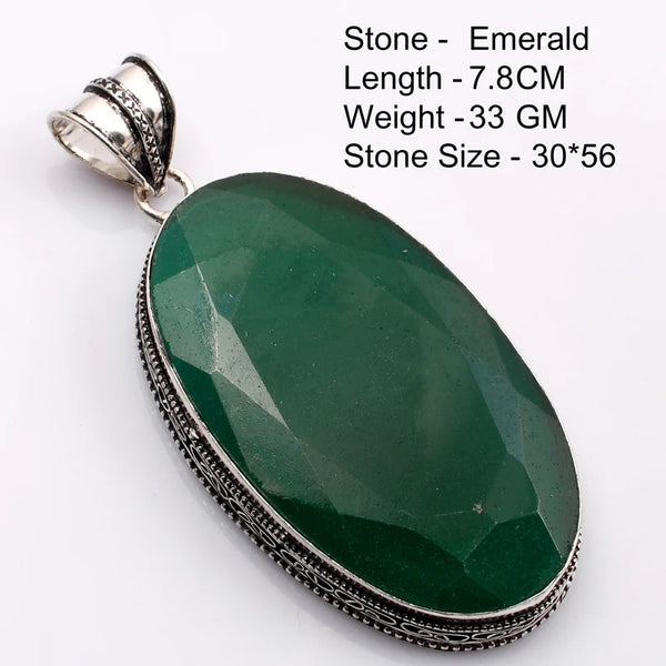 Genuine  Emerald  Pendant Women Jewelry gift
