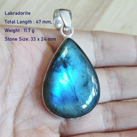 Genuine Labradorite  Pendant Women Jewelry gift
