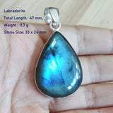 Genuine Labradorite  Pendant Women Jewelry gift