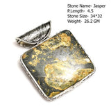 Genuine Labradorite Jasper Agate Turquoise  Pendant