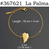 Anniyo 18CM+4CM Spain Tenerife Lanzarote Palma Gomera Fuerteventura El Hierro Map Bracelets for Women Jewelry Bangle #367421
