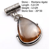 Genuine Labradorite Amazonite Turquoise Agate  Pendant