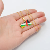 Anniyo Central African Republic Map Flag Pendant Necklace Centrafricaine Jewelry #257921