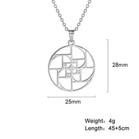 Skyrim Fibonacci Spiral Circle Triangle Golden Ratio Geometry Pendant Necklace Stainless Steel Women Choker Necklace Jewelry