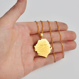 Anniyo Sierra Leone Map and City Pendant Necklaces Gold Silver Color Jewelry For Women Men African Maps Jewellery  #235621