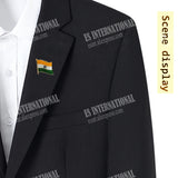 India  National Flag Crystal Epoxy Metal Enamel Badge Brooch  Collection Souvenir Gifts  Lapel Pins Accessories  Size1.6*1.9cm