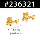 Anniyo Ethiopia Tigray Stud Earrings Stainless Steel Jewelry for Women Girls @235521
