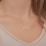 Customize Hindi Name Stainless Steel Necklace Women Men Nameplate Pendant Choker Necklace Personalized Custom Necklace Gift