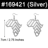 Anniyo 7cm African Map Earrings Big Exaggerate Larger Earring Stud Africa Ornaments Traditional Ethnic Hyperbole Jewelry #169421