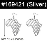 Anniyo 7cm African Map Earrings Big Exaggerate Larger Earring Stud Africa Ornaments Traditional Ethnic Hyperbole Jewelry #169421