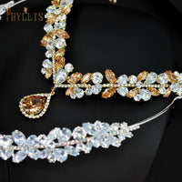 A265 Zircon Wedding Headband Luxury Crystal Women Tiaras Bridal Headpiece Forehead Chain Hair Accessories Rhinestone Headwear