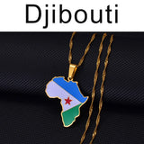 Anniyo 3CM Hip-hop Africa Map Pendant Necklace Jewelry Eritrea,Gambia,Guinea,Congo,Tunisia,Benin,Libay,Namibia,Chad,Botswana