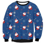 3D Christmas Deer Snowman Christmas gift Santa Claus Patterned Ugly Sweater Jerseys and Sweaters blouses For Men Women Pullover