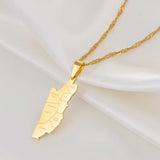 Anniyoc Belize Map Cities Pendant Necklaces for Women Gold Color Charm Belize's Maps Jewelry #168821