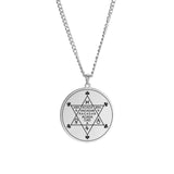 Dawapara Abracadabra Pendant Abraxas Cabalistic Magic Occult Esoteric Amulet Necklace Supernatural Stainless Steel Jewelry