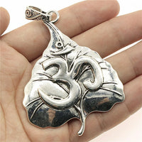 1pcs Big OM Pendant For Necklace Making Large Lotus Yoga Om Symbol Charms Pendant DIY Handmade Jewelry Making Accessories