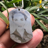 Customized Photo Name Necklace Stainless Steel Engrave ID Dog Tag Army Pendant Chain For Woman Jewelry Personalized Necklace