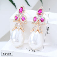 GODKI Trendy Pearl Indian Kundan Earring For Women Wedding Party African Dubai Bridal Jewelry boucle d'oreille femme Gift