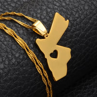 Anniyo The Hashemite Kingdom of Jordan Pendant Necklace for Women/Men Gold Color Jewelry  #005621