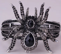 Spider bangle bracelet halloween bling jewelry gifts for women antique gold silver color wholesale dropshipping A04
