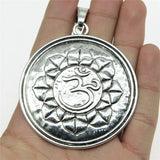 1pcs Big OM Pendant For Necklace Making Large Lotus Yoga Om Symbol Charms Pendant DIY Handmade Jewelry Making Accessories
