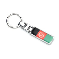 3D Metal Car Keychain Key Chain Key Ring For Iran Argentina Pakistan Switzerland Iraq Afghanistan China National Flag Badge Logo