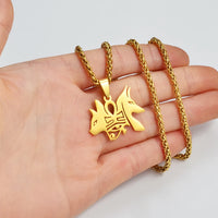 Anniyo Ancient Egypt Symbol Dog Cat Ankh Cross Eye Pendant Necklace for Women Men Nile Key African Amulet Jewelry #268121
