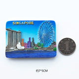 Country Fridge Magnets Singapore Merlion Decorative Resin Sticker Fridge Magnet Sticker World Travel Souvenir Magnetic