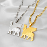 Anniyo Ashur Pendant Necklaces for Women Men Lama,Lamma,Lamassu is an Assyrian Protective Deity Jewelry #238821