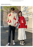 Christmas Sweater Women Autumn Winter Korean Loose Pullover Deer Sweater Men and Woman Oversized Sweaters Couples