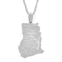 Anniyo Ghana Map Pendant Necklaces Country Maps Charm Ghanaian Jewelry @019821