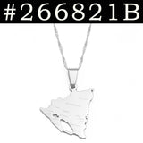 Anniyo Nicaragua Map With Cities Pendant Necklaces Silver Color/Gold-Plated Jewelry Nicaraguan Jewelry @266821
