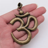 1pcs Big OM Pendant For Necklace Making Large Lotus Yoga Om Symbol Charms Pendant DIY Handmade Jewelry Making Accessories